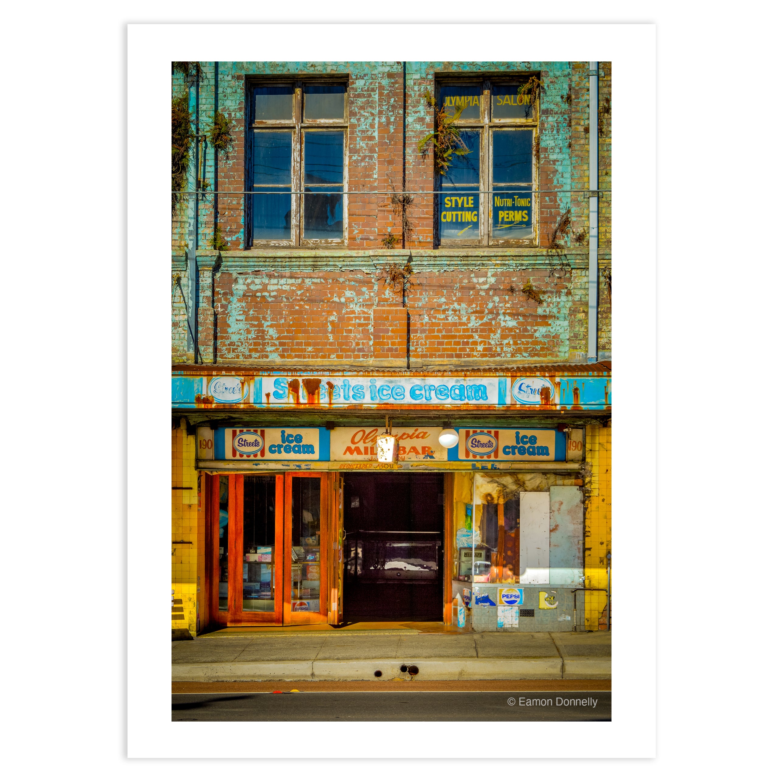 "THE OLYMPIA MILK BAR FRONT, 190 PARRAMATTA ROAD, STANMORE, NSW" – Archival Fine Art Giclée Print