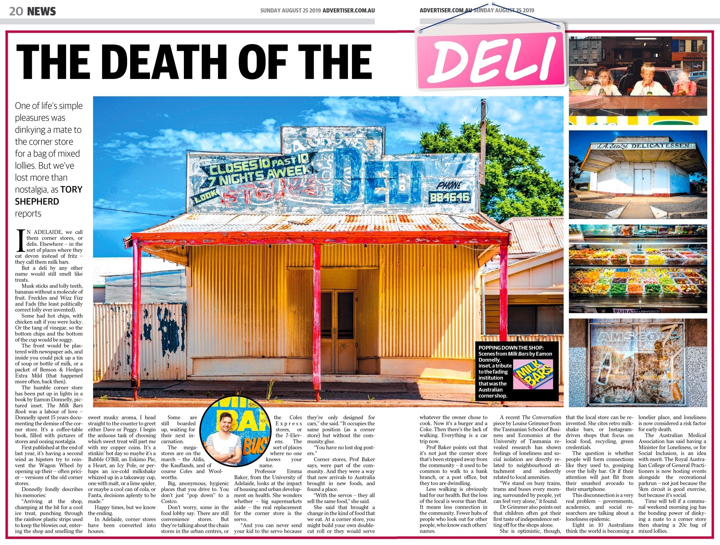 "The Death of the Deli" — Adelaide Advertiser, August 25, 2019