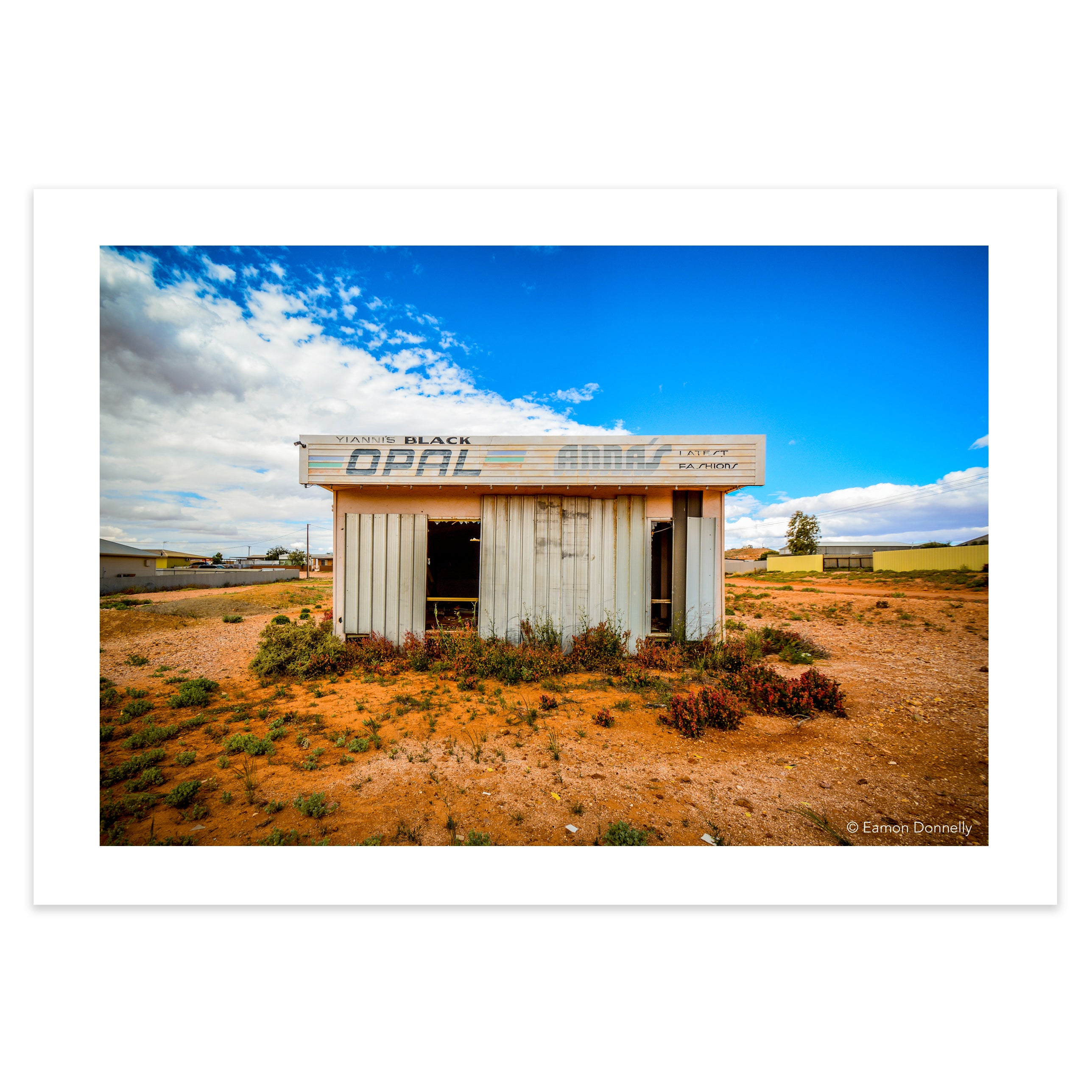 "YIANNI'S BLACK OPALS & ANNA'S FASHIONS, COOBER PEDY" – Archival Fine Art Giclée Print