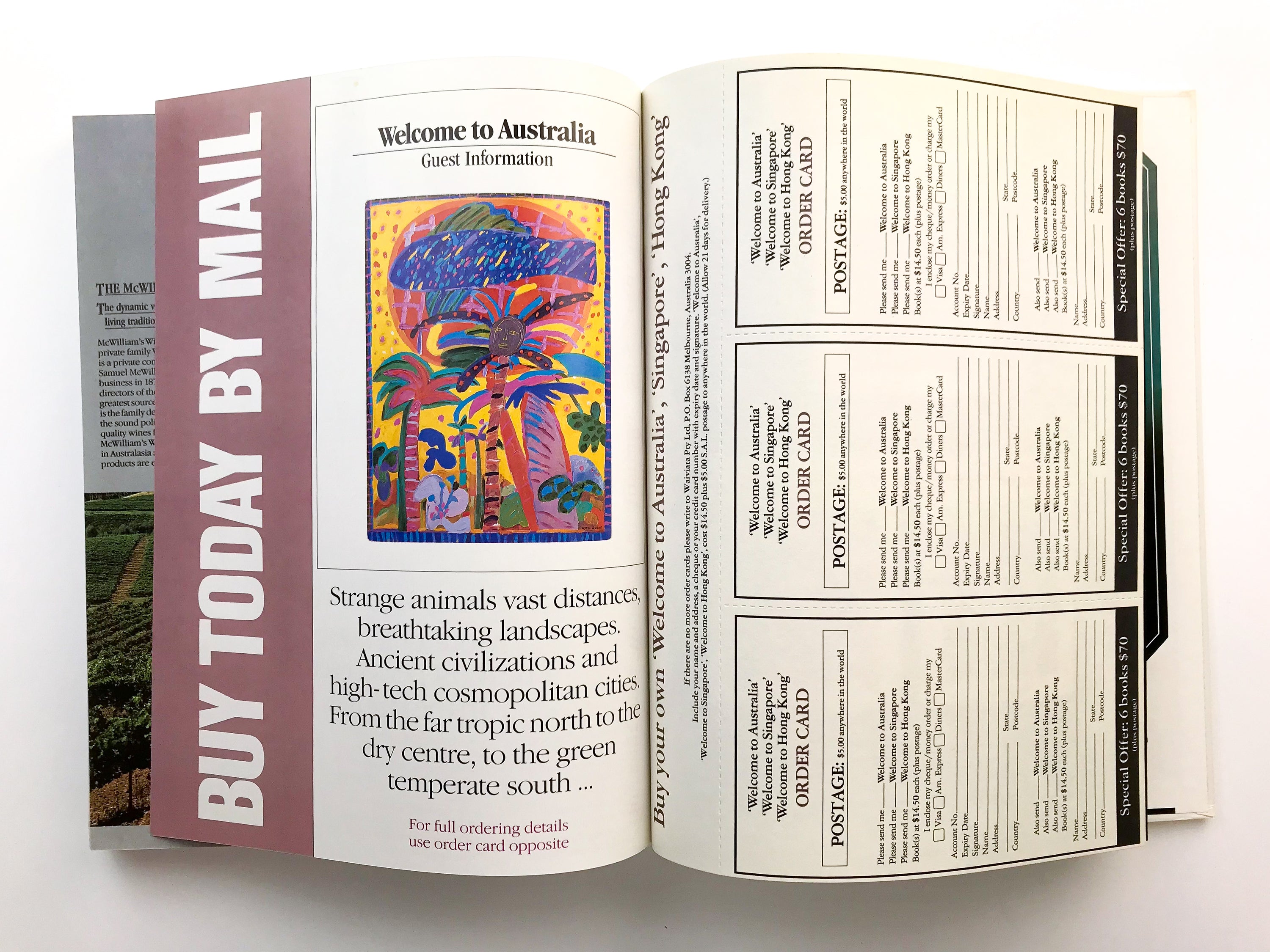 WELCOME TO AUSTRALIA: GUEST INFORMATION 1986/87 EDITION [1986] — Ken Done Cover Art