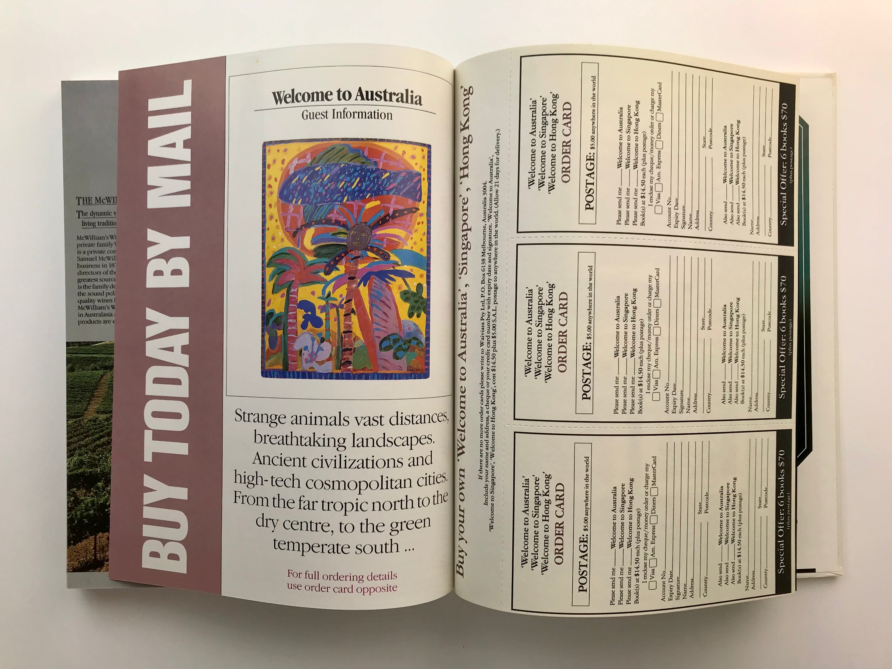 WELCOME TO AUSTRALIA: GUEST INFORMATION 1986/87 EDITION [1986] — Ken Done Cover Art
