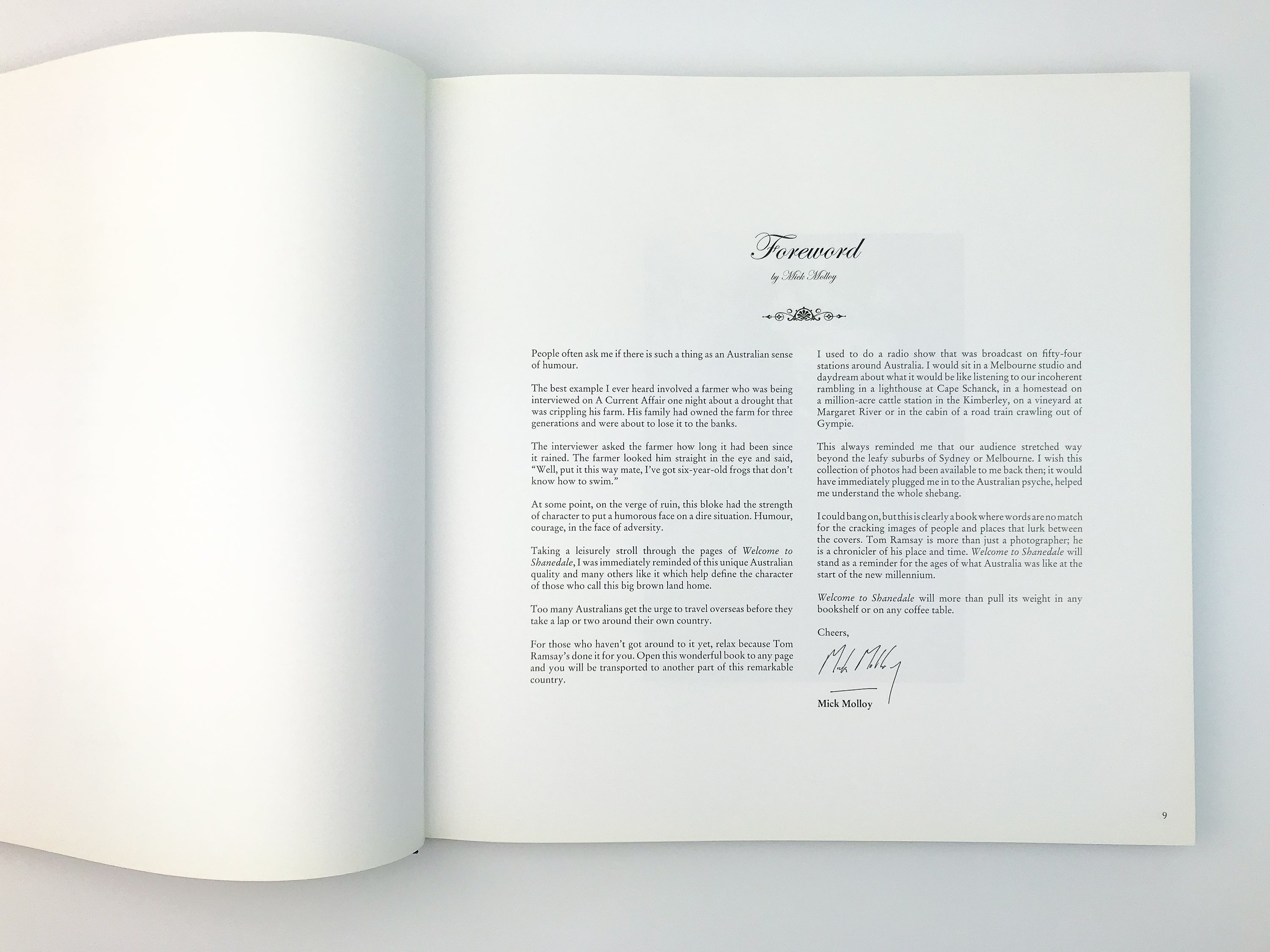 TOM RAMSAY: WELCOME TO SHANEDALE, THE AUSTRALIA NOT SHOWN ON POSTCARDS [2006] — SIGNED COPY