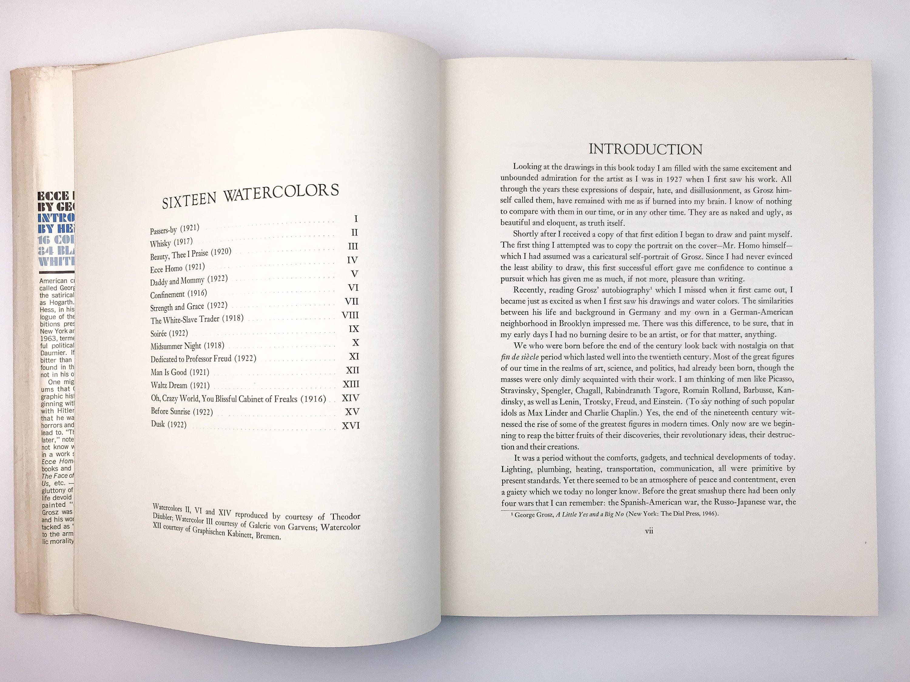 GEORGE GROSZ: ECCE HOMO [1966] — First Printing + 2 Tipped-in Duplicate Plates IV & XI