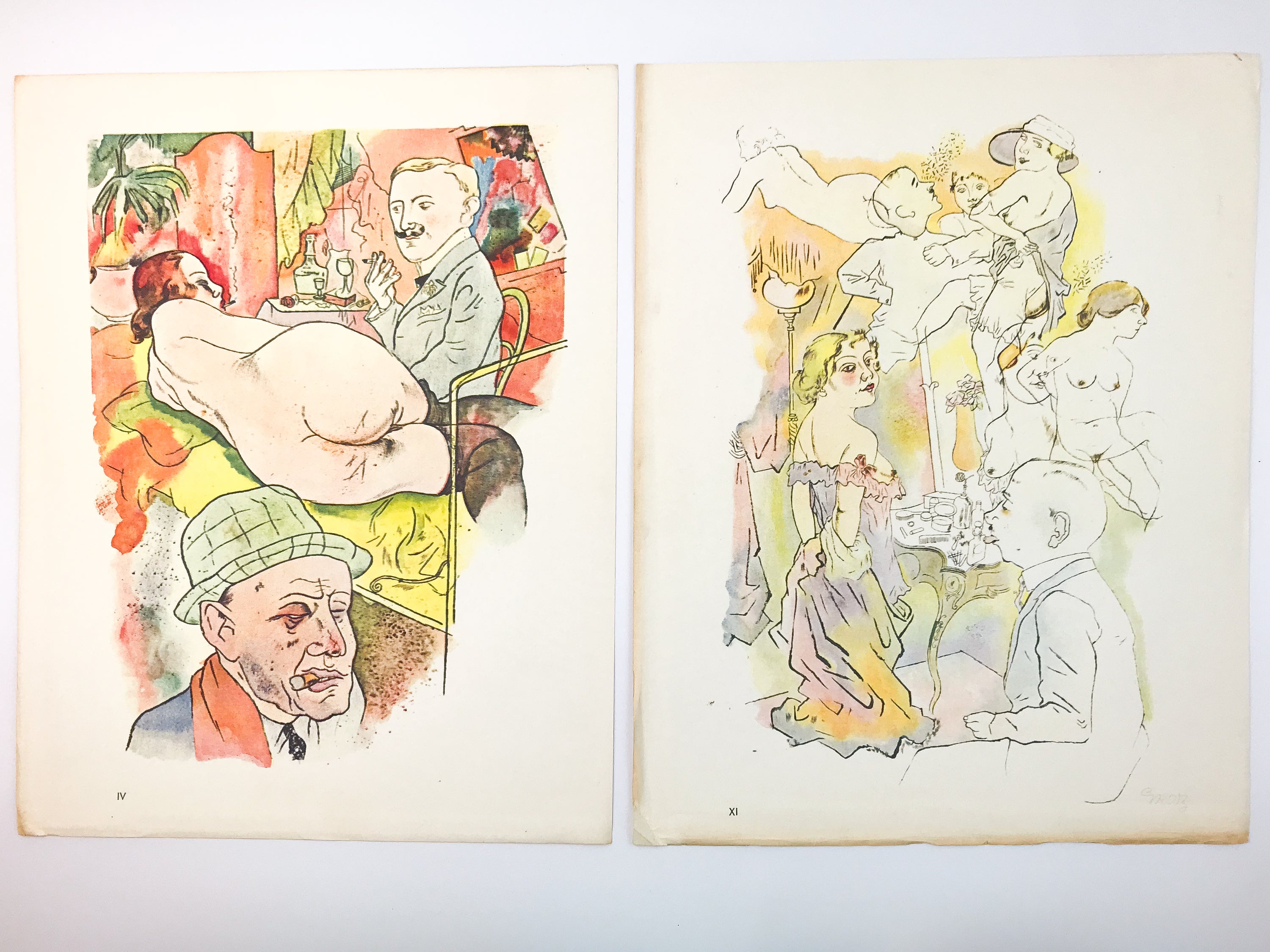 GEORGE GROSZ: ECCE HOMO [1966] — First Printing + 2 Tipped-in Duplicate Plates IV & XI