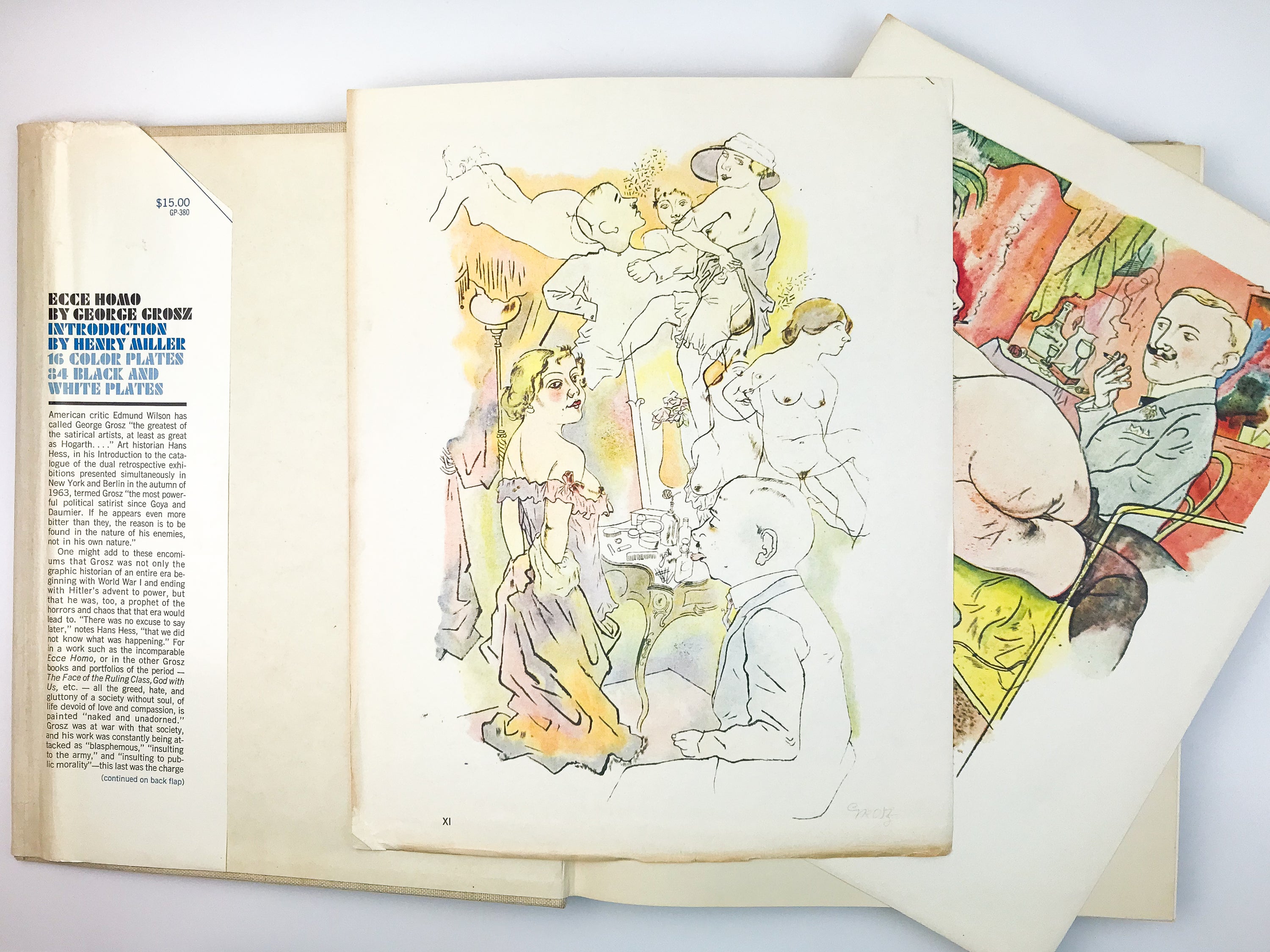 GEORGE GROSZ: ECCE HOMO [1966] — First Printing + 2 Tipped-in Duplicate Plates IV & XI