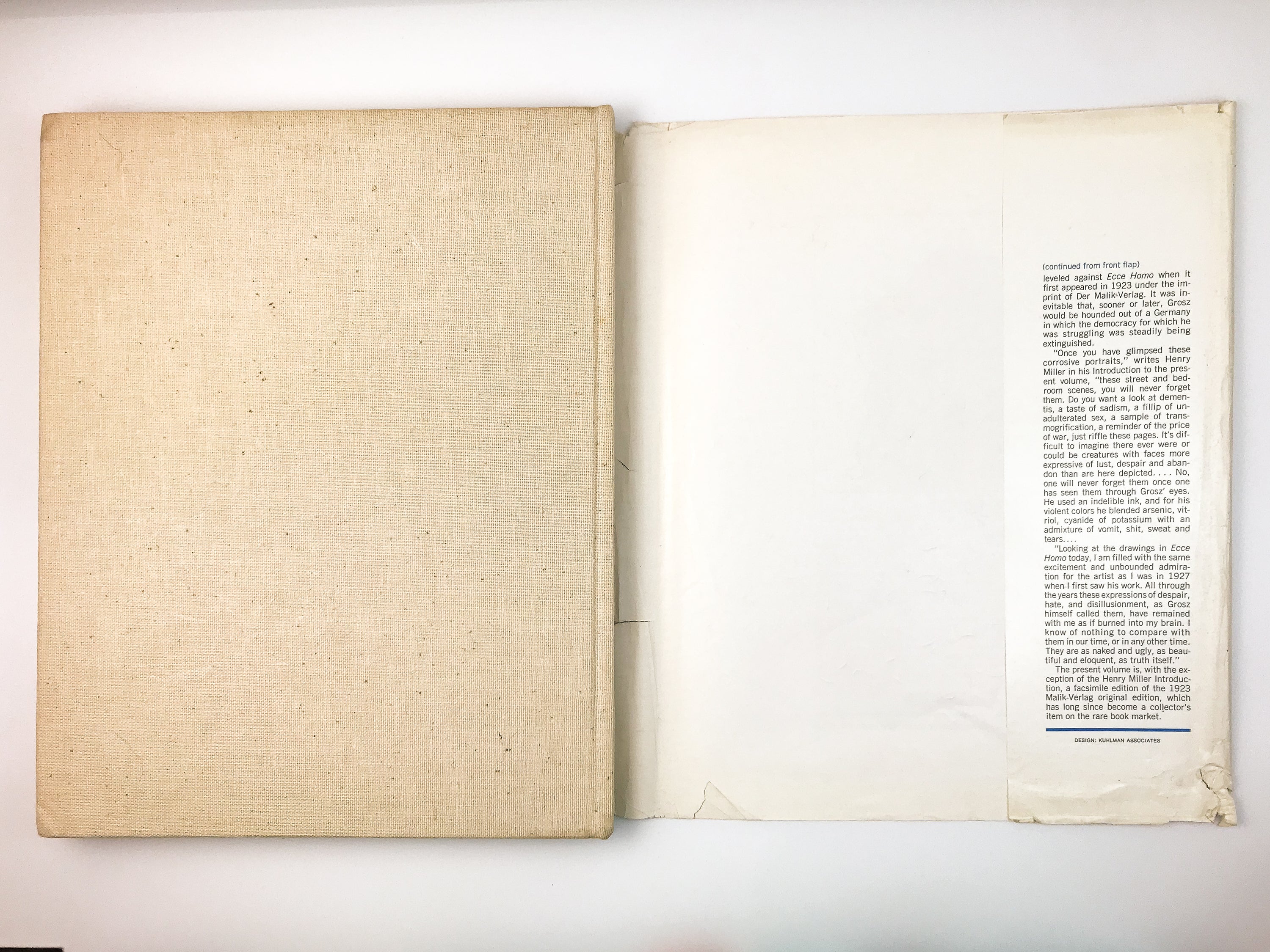 GEORGE GROSZ: ECCE HOMO [1966] — First Printing + 2 Tipped-in Duplicate Plates IV & XI