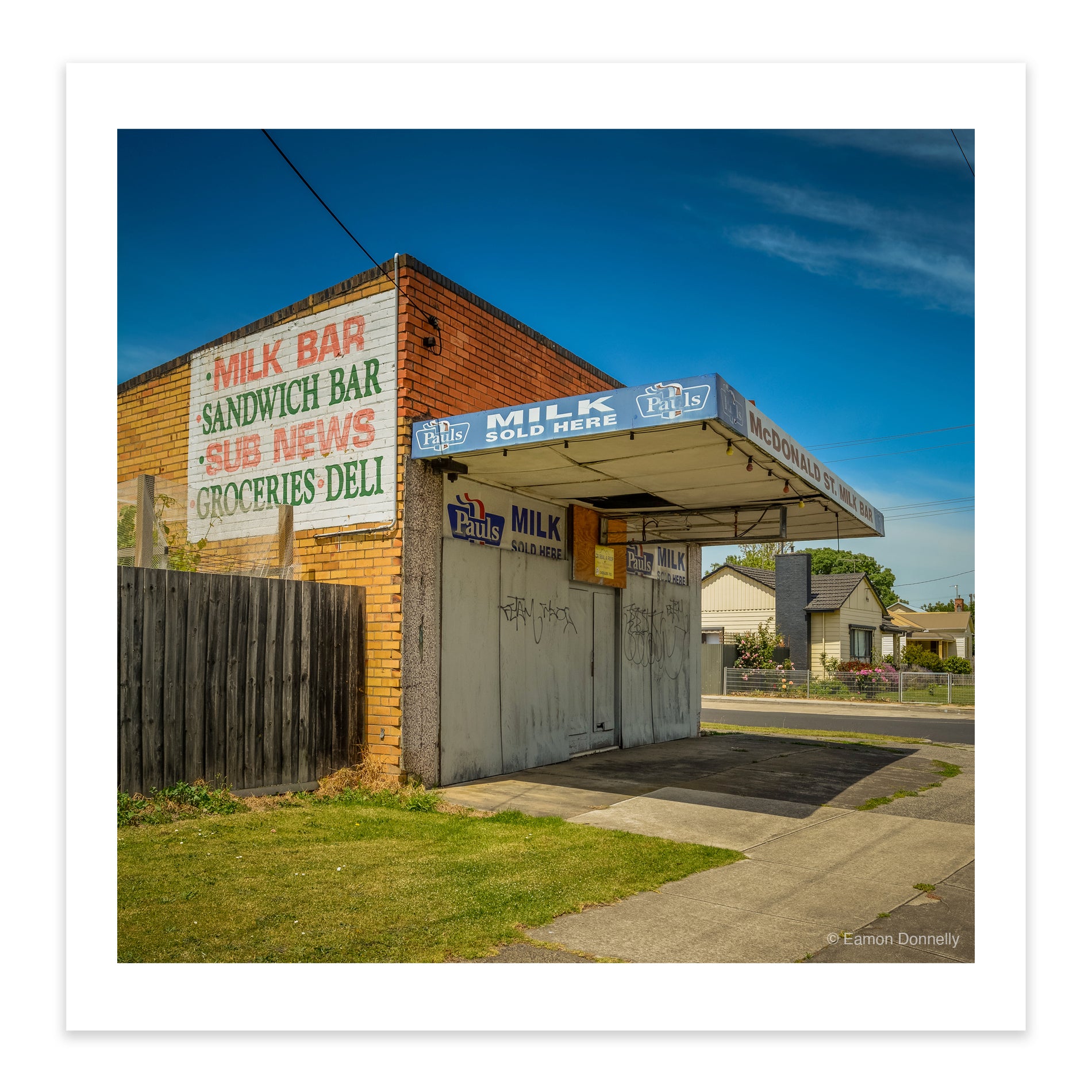 "MCDONALD STREET MILK BAR, MORWELL, VIC" – Archival Fine Art Giclée Print