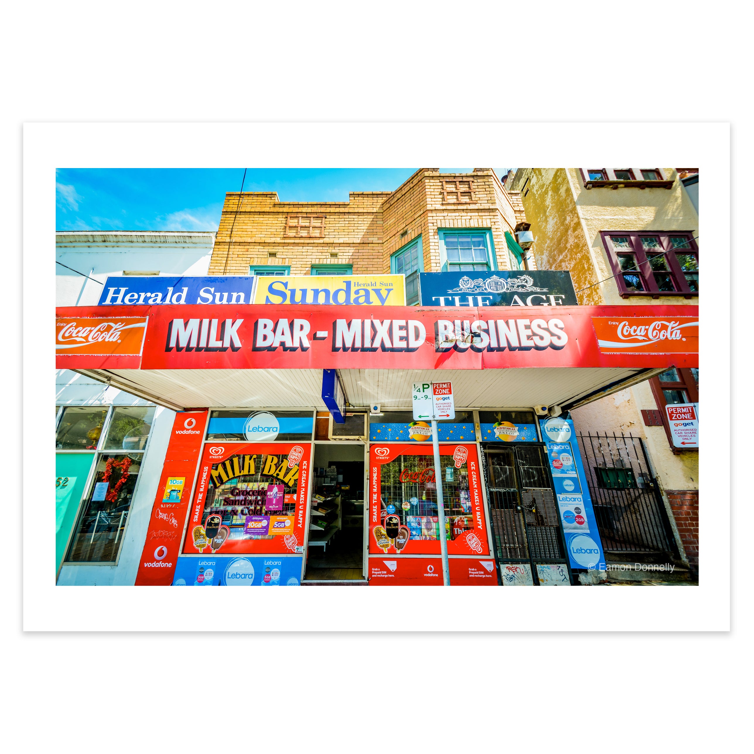 "ROBE STREET MILK BAR, ST KILDA, VIC" EAMON DONNELLY – Archival Fine Art Giclée Print