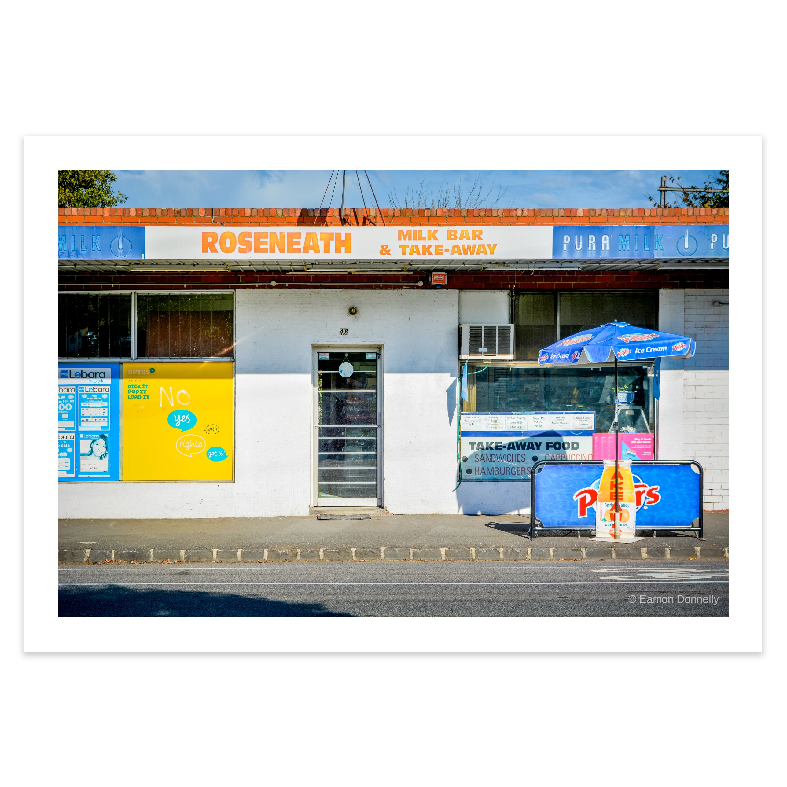 "ROSENEATH MILK BAR, CLIFTON HILL, VIC" – Archival Fine Art Giclée Print